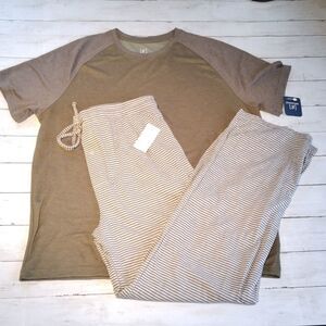 Men's Comfy Pajama Lounge T-Shirt & Pants Set Size XL